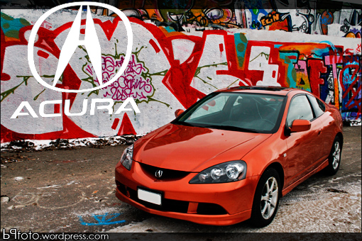 Acura RSX Type-S vid graffitiväggen